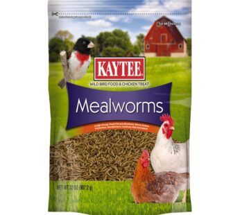 Kaytee Wild Bird Food Mealworms For Bluebirds, Wrens, Robins, Chickadees, Woodpeckers, Cardinals & Chickens, 2 Pound