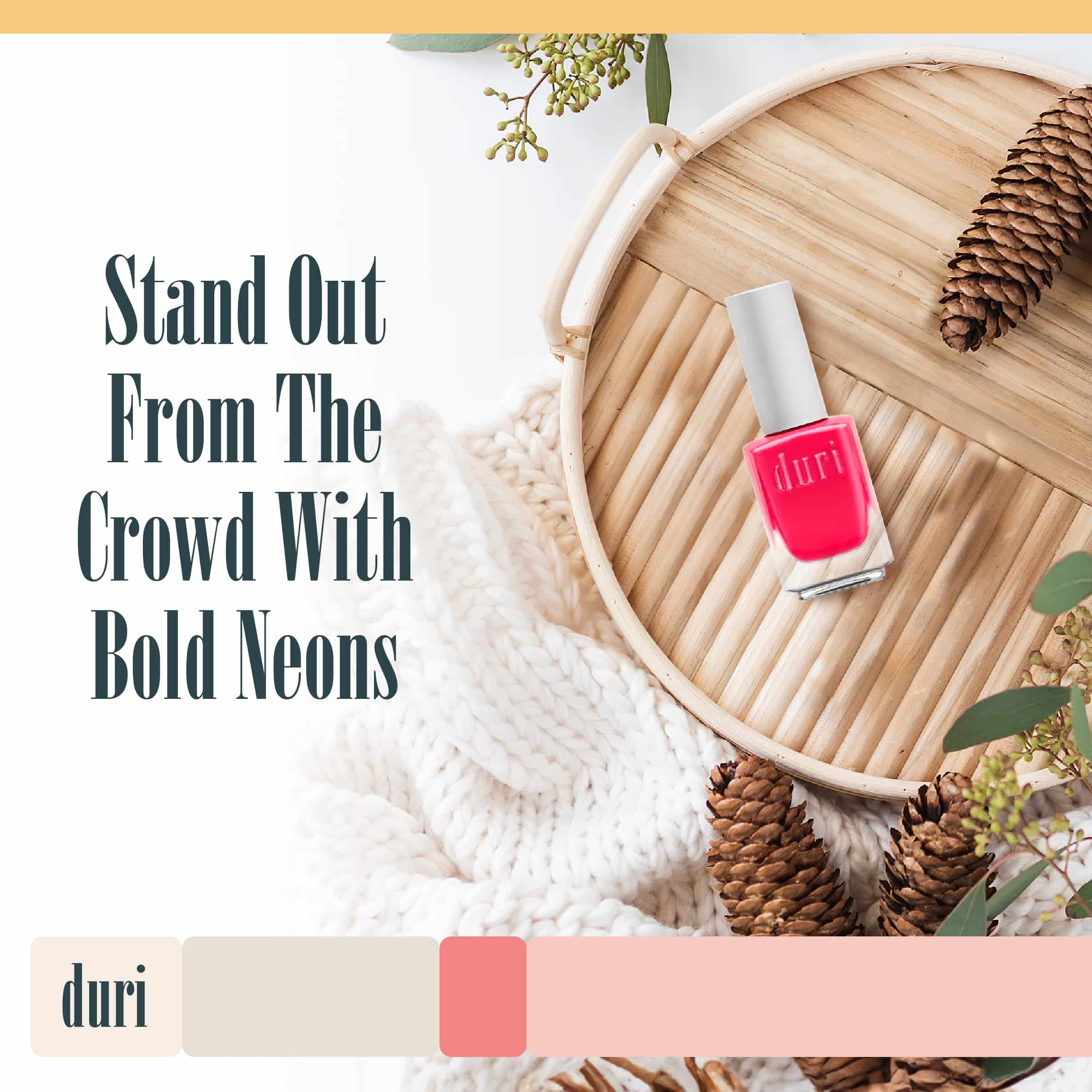 duri 151N Poison - Neon Hot Pink Nail Polish - Image 6