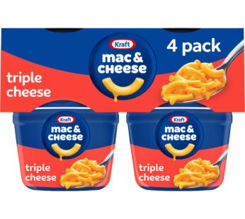 Kraft Triple Cheese Macaroni & Cheese Easy Microwavable Dinner, 2.05 Ounce, 4 Count (Pack of 1)