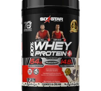 Six Star Whey Protein Powder Whey Protein Plus | Whey Protein Isolate & Peptides | Lean Protein Powder for Muscle Gain | Muscle Builder for Men & Women | Cookies and Cream, 2 lbs (Package Varies)