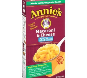 Annie’s Homegrown Macaroni & Cheese – Lower Sodium – 6 oz – 3 Pack