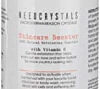 NeedCrystals Microdermabrasion Crystals, DIY Face Scrub with Vitamin C. Natural Facial Exfoliator for Dull or Dry Skin Improves Wrinkles, Anti-Aging, Skin Texture & Brightening. 8 oz