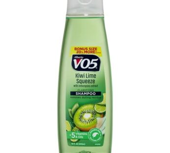 Alberto VO5 Kiwi Lime Squeeze Clarifying Shampoo – Moisturizing Shampoo with Clarifying Formula – 5 Vitamins and Oils – Fruity Kiwi Fragrance – 15 oz