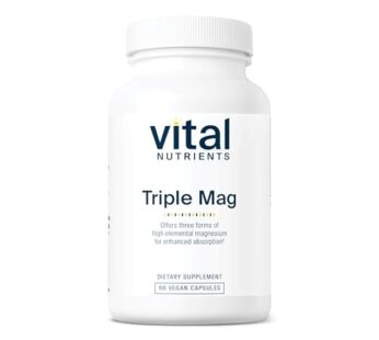 Vital Nutrients Triple Magnesium Complex | Vegan Magnesium Glycinate, Malate & Oxide 250mg | Easily Absorbed Magnesium Supplement for Stress, Muscle, Heart, Bone Support | 90 Capsules