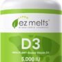 EZ Melts Dissolvable Vitamin D3 5,000 IU, Sugar-Free, 3-Month Supply