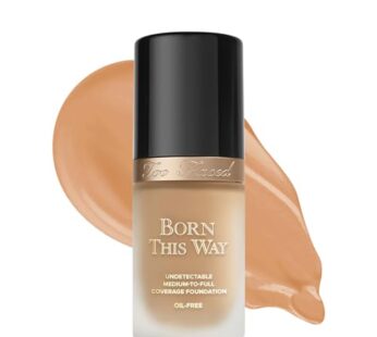 Too Faced Born This Way Natural Finish Longwear Liquid Foundation, 1.01 fl. oz., Warm Beige