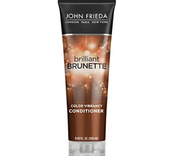 John Frieda Brilliant Brunette Multi-Tone Revealing Color Protecting Conditioner, for maintaining Color Treated Hair, Anti-Fade Conditioner, 8.45 oz, with Sweet Almond Oil and Crushed Pearls