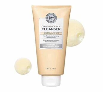 IT Cosmetics Confidence in a Cleanser – Hydrating Face Wash With Hyaluronic Acid & Ceramides – Supports Skin Barrier – Removes Makeup, Oil, and SPF – All Skin Types