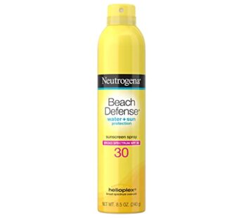 Neutrogena Beach Defense Sunscreen Spray SPF 30 Water-Resistant Sunscreen Body Spray with Broad Spectrum SPF 30, PABA-Free, Oxybenzone-Free & Fast-Drying, Superior Sun Protection, 8.5 oz