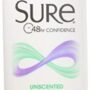 Sure Original Solid Unscented, Anti-Perspirant Deodorant 2.70 oz (Pack Of 6)