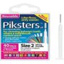 Piksters Interdental Brushes (40 Pack, Size 2 (White))