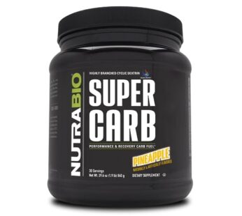 NutraBio Super Carb – Complex Carbohydrate Supplement Powder – Cluster Dextrin and Electrolytes for Performance Enhancement & Muscle Recovery – Pineapple, 30 Servings