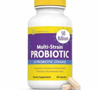 InnovixLabs Multi Strain Probiotics for Women & Men – Probiotic Supplement – 50 Billion CFU – Gut Health, Immune Support, Digestion, Lactobacillus Acidophilus, Prebiotics and Probiotics, 60 Capsules