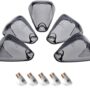HERCOO Smoke Roof Cab Marker Lights Lens w/LED Bulbs Aftermarket Replacement Compatible with F150 F250 F350 F450 F550 Super Duty (Qty:5