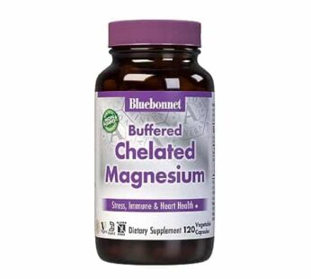 Bluebonnet Nutrition Albion Buffered Chelated Magnesium 200 mg, Magnesium Oxide, Stress Relief, Vegan, Non GMO, Gluten Free, Soy Free, Milk Free, Kosher, 120 Vegetable Capsules, 2 Month Supply