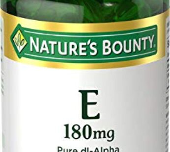 Nature’s Bounty Vitamin E Pills and Supplement Softgels, Supports Antioxidant Health, 400iu, Multi, 180 mg, 120 Count (Pack of 1)