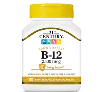 21st Century B 12 2500 mcg Sublingual Tablets, 110 Count