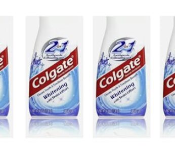 Colgate 2-in-1 Whitening With Stain Lifters Toothpaste 4.60 Oz (4 Packs) (Packaging May Vary)