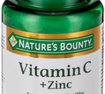 Nature’s Bounty, Vitamin C + Zinc, Supports Immune Health, Vitamin Supplement, 60 mg, 60 Tablets