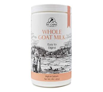 Whole Goat Milk by Mt. Capra | A Whole Goat Milk Powder from Non-GMO, Grass-fed Goats, Creamy, Great Tasting, Easy to Digest, A2 Milk – 1 pound