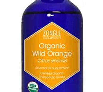 Organic Orange Essential Oil by Zongle ? 100% Pure Natural, Therapeutic & Food Grade for Wood, Baking, Furniture, Cleaning, Diffuser, Cocktails ? 4 OZ