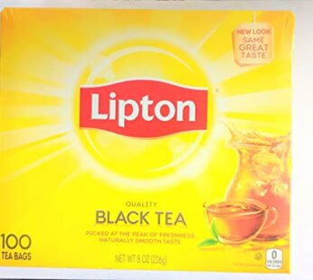 Lipton Black Tea Bags 100% Natural Tea 104 ct (Pack of 2)