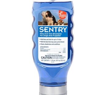 SENTRY Flea and Tick Shampoo for Dogs, Rid Your Dog of Fleas, and Ticks Tropical Breeze, 18 Fl Oz (Pack of 1)