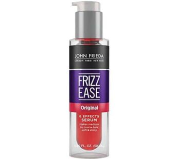 John Frieda Anti Frizz, Frizz Ease Original Hair Serum, Anti-Frizz Heat Protecting, Infused with Silk Protein, 1.69 fl oz