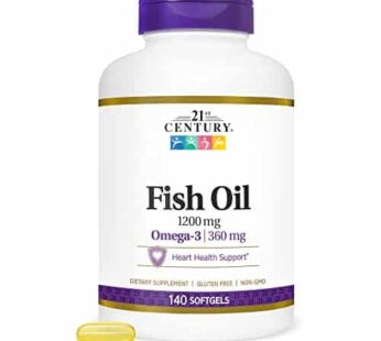 21st Century Fish Oil 1200 mg Softgels, 140 Count