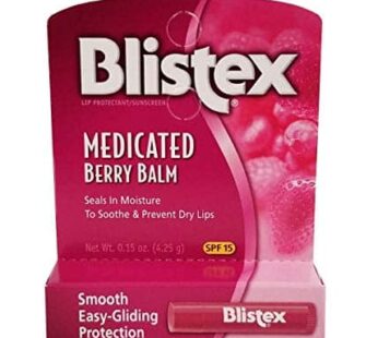 Blistex Medicated Lip Balm, SPF 15, Berry.15-Ounce Tubes (12 Pack)