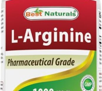 (New Improved Formula) Best Naturals L-Arginine 1000 mg 120 Tablets – Pharmaceutical Grade L Arginine supplement promotes nitric oxide synthesis