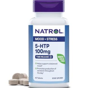 Natrol 5-HTP 100mg, Dietary Supplement Helps Support a Balanced Mood, 90 Time Release Tablets, 22-45 Day Supply