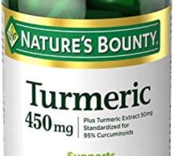 Nature’s Bounty Turmeric Capsules, Antioxident Health, 450 Mg, 60 Ct