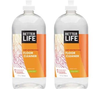 Better Life Floor Cleaner – Liquid Multipurpose Cleaner for Wood, Tile, Laminate, Vinyl, Bamboo – Hardwood Floor Cleaner for Mopping – Citrus Mint, 32 Fl Oz (Pack of 2)