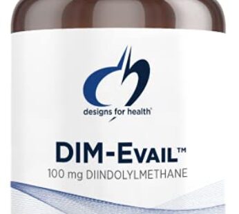 Designs for Health DIM-Evail – 100mg Diindolylmethane Supplement – Enhanced Absorption Technology DIM Supplement – May Support Healthy Estrogen Metabolism – Gluten Free + Non-GMO (60 Softgels)