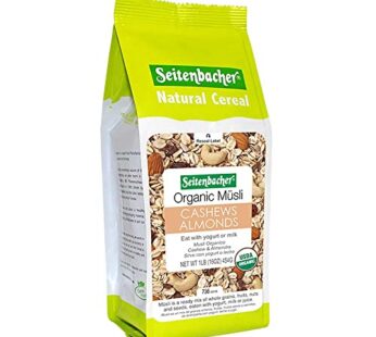 Seitenbacher Organic Muesli Cashews Almonds Natural Cereal, 16 Ounce