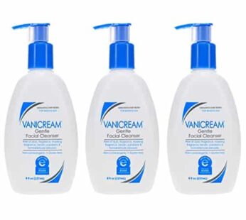 Vanicream Gentle Facial Cleanser for Sensitive Skin, 8 Oz (Pack of 3), Unscented, 24 Fl Oz