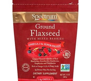 Spectrum Essentials Ground Flaxseed with Mixed Berries, 12 Oz