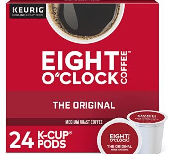 Eight O’Clock Coffee The Original, Single-Serve Keurig K-Cup Pods, Medium Roast Coffee, 24 Count