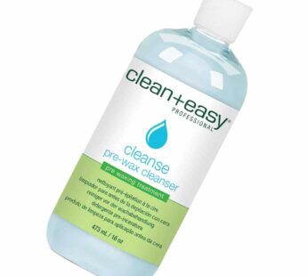 Clean + Easy Cleanse- Pre Wax Cleanser, Removes Any Traces Of Oils and Make-up Before Hair Removal, Essential Pre-Treatment for Effective Waxing, 16 oz