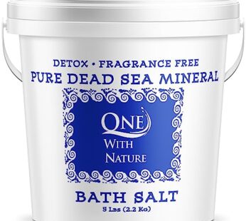 Pure Dead Sea Salt, 5Lb-Fine Bath Salts for Soaking, Highest Mineral Content, Acne Eczema Psoriasis Treatment, 21 Essential Minerals, Fragrance-Free