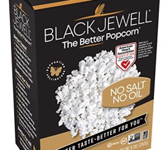 Black Jewell Gourmet Popcorn, Healthy Popcorn Snack, No Salt No Oil, 8.7 Ounces (Pack of 6)