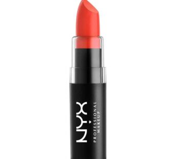 NYX PROFESSIONAL MAKEUP Matte Lipstick – Indie Flick (Bright Coral Red)