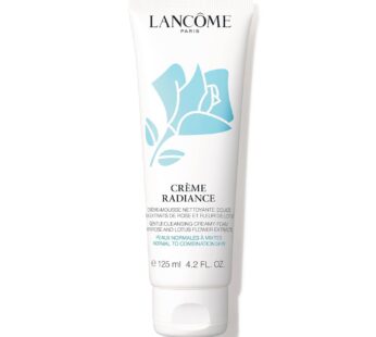 Lanc?me? Cr?me Radiance Cream-to-Foam Face Cleanser – Gently Cleanses Skin & Removes Makeup – With Rose & Lotus Flower Extract – 4.2 Fl Oz