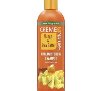 Shampoo with Mango & Shea Butter by Creme of Nature, Ultra Moisturizing for Dry Dehydrated Hair, 12 Fl Oz