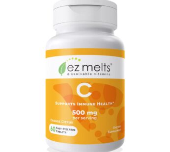 EZ Melts Dissolvable Vitamin C 500 mg, Sugar-Free, 1-Month Supply