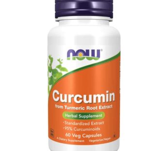 NOW Supplements, Turmeric Curcumin, Derived from Turmeric Root Extract, 95% Curcuminoids, Herbal Supplement, 60 Veg Capsules
