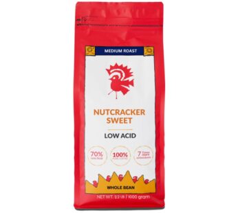 Puroast Low Acid Coffee , Whole Bean , Nutcracker Sweet , Medium Roast , Certified Low Acid Coffee , pH 5.5+ , Gut Health , 2.2 LB , Higher Antioxidant , Smooth for Iced Coffee , Flavored Coffee