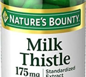 Nature’s Bounty Milk Thistle, Herbal Health Supplement, Supports Liver Health, 175mg, 100 Softgels