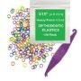 3/16 Inch Orthodontic Elastic Rubber Bands, 100 Pack, Neon, Heavy 4.5 Ounce Small Rubberbands Dreadlocks Hair Braids Fix Tooth Gap, Free Elastic Placer for Braces